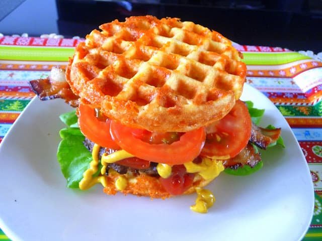 Low Carb Chaffle Burger