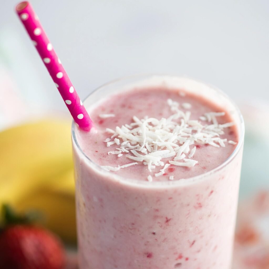 Keto Strawberry Coconut Milk Smoothie