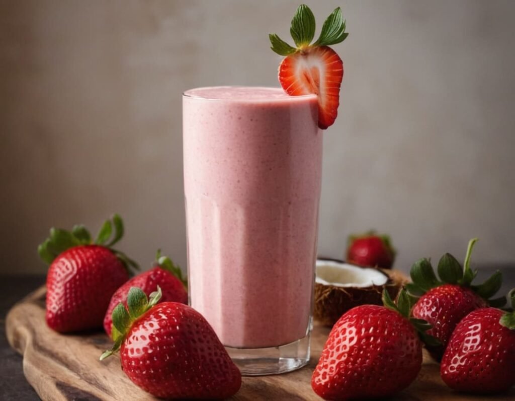 Keto Strawberry Coconut Milk Smoothie