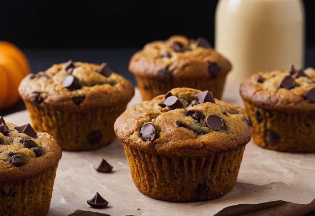 Keto Pumpkin Chocolate Chip Blender Muffins