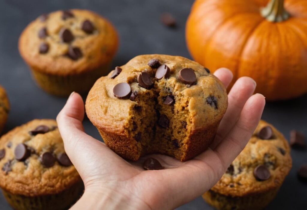 Keto Pumpkin Chocolate Chip Blender Muffins