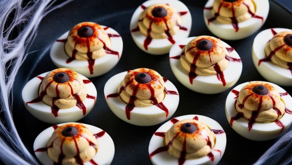 Low-Carb Deviled Egg Eyeballs