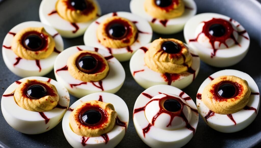 Low-Carb Deviled Egg Eyeballs