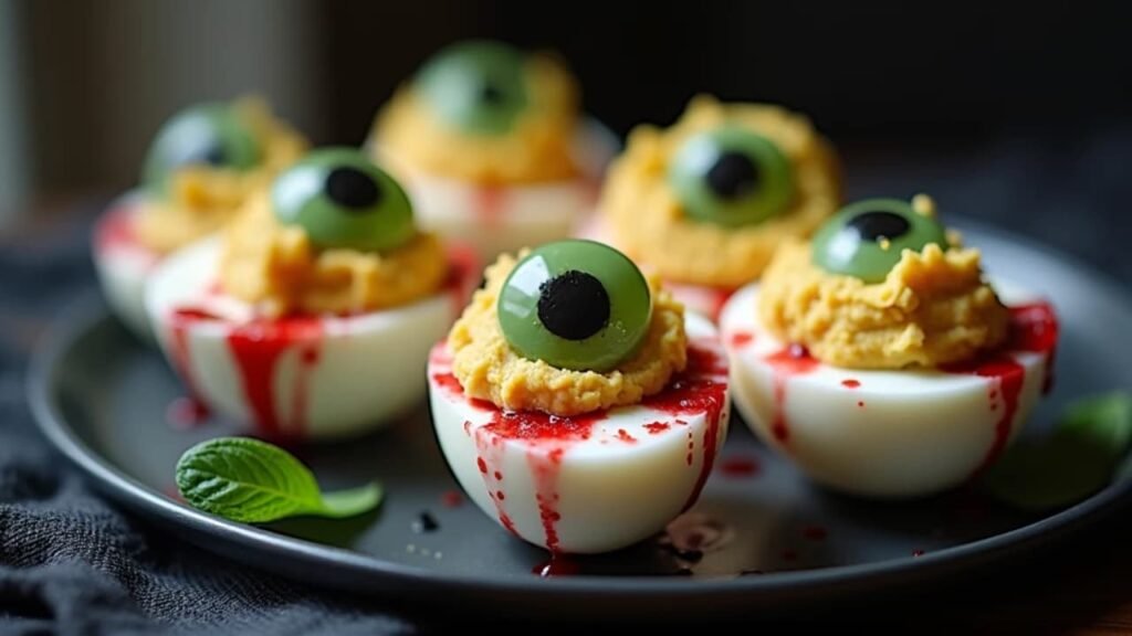 Low-Carb Deviled Egg Eyeballs