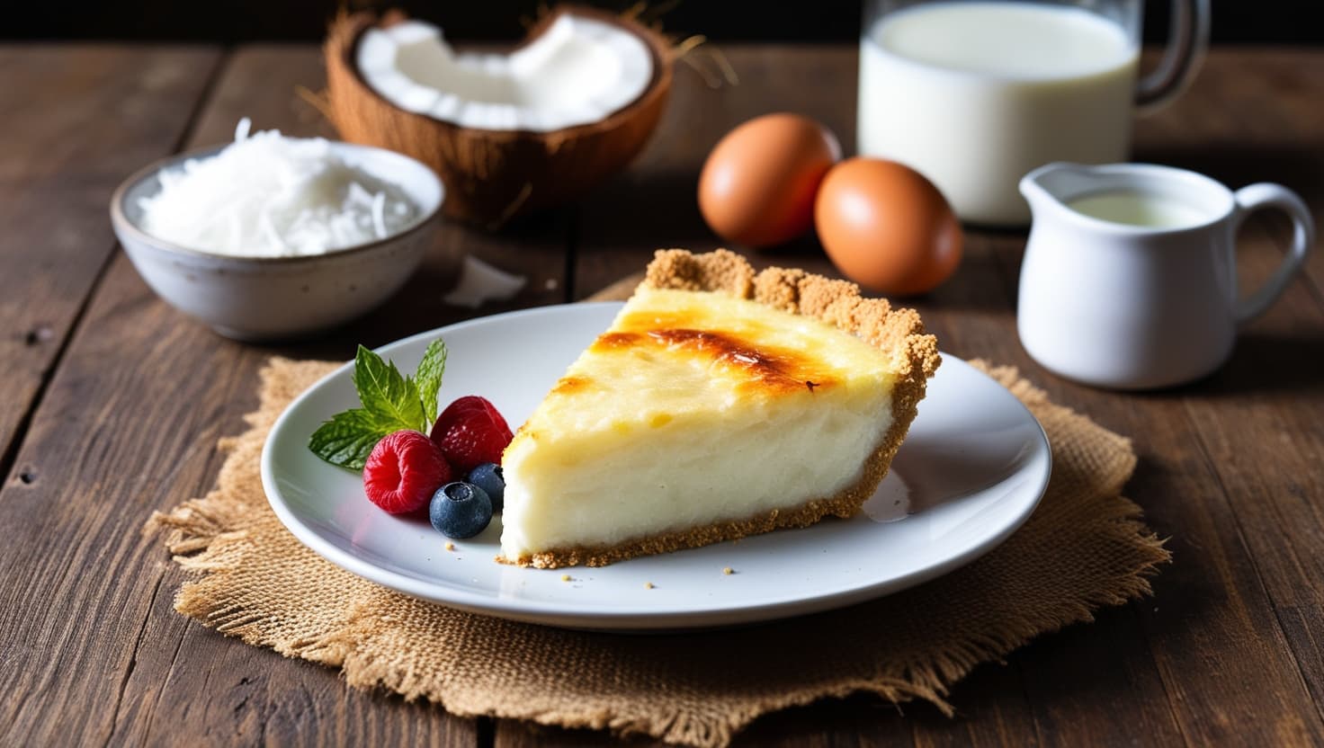 Keto Crustless Coconut Custard Pie